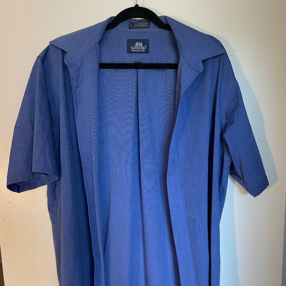 17 Stafford Wrinkle Free Blue Button Down - Picture 1 of 6